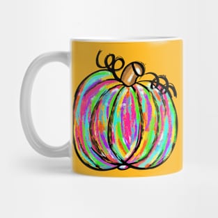 Bright Colorful Multi color Pumpkin Mug